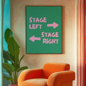 Stage Direction Theatre Lover Poster, Digital Wall Art, Drama Classroom ...