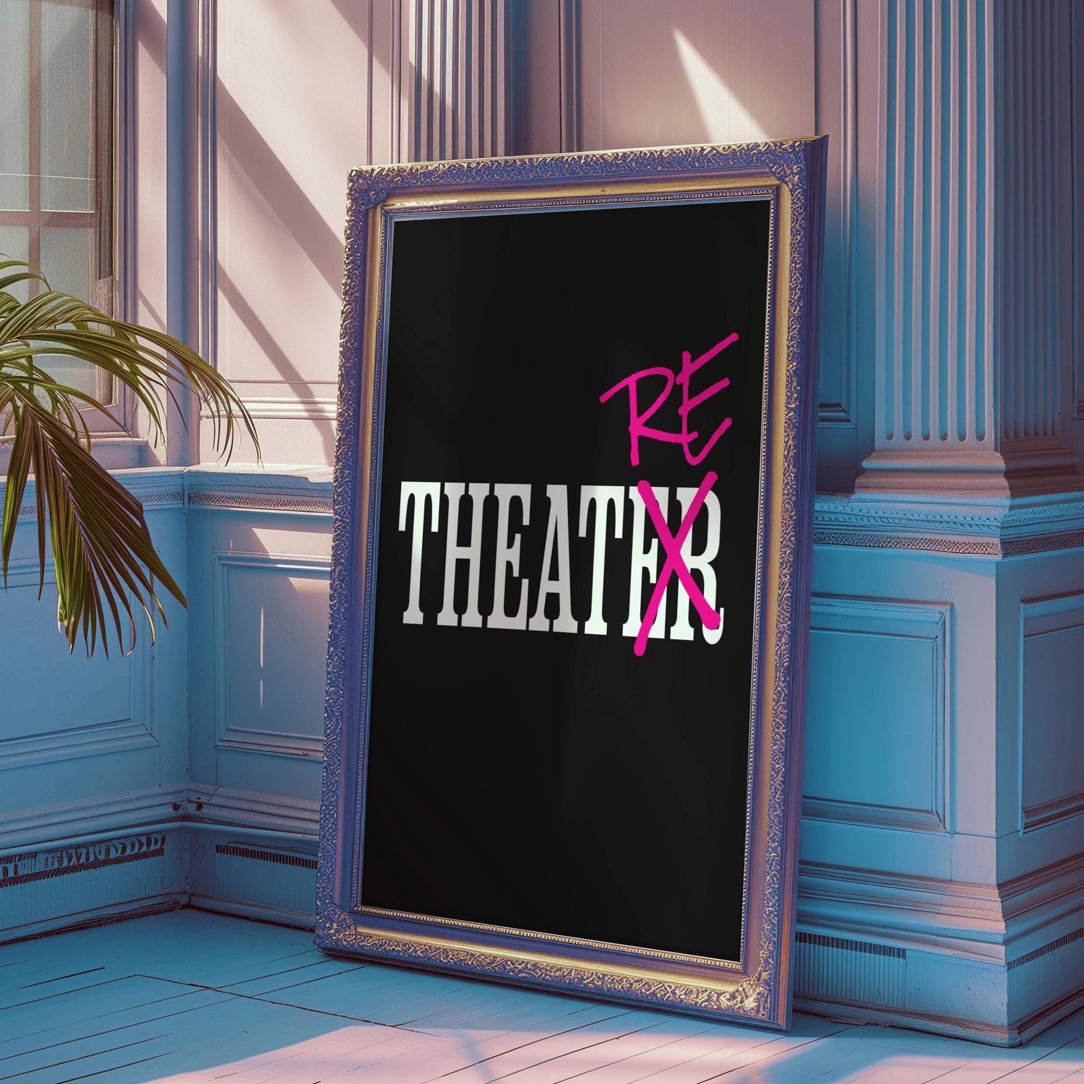 Funny Theatre Nerd Poster, Digital Wall Art, Drama Classroom Print, Gift for Actor, Musical Theatre Kid Gift, Backstage Dressing Room Decor