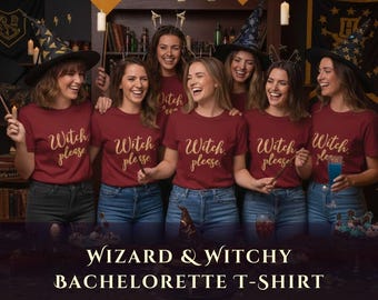 Vrijgezellencadeau | T-shirts voor bruidsmeisjes | T-shirt vrijgezellenfeest | Tovenaar vrijgezellenfeest