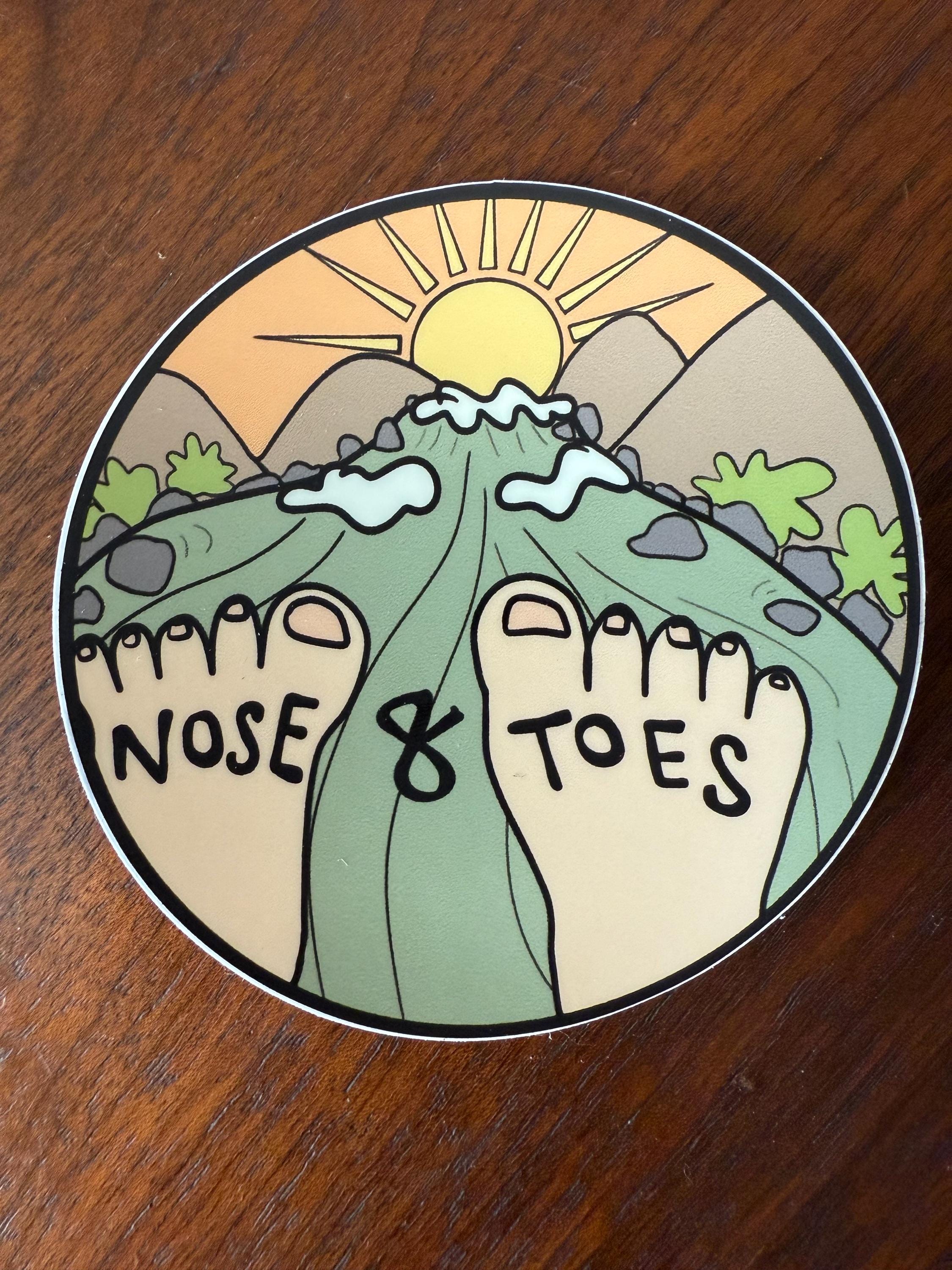Nose and Toes Sticker - Etsy