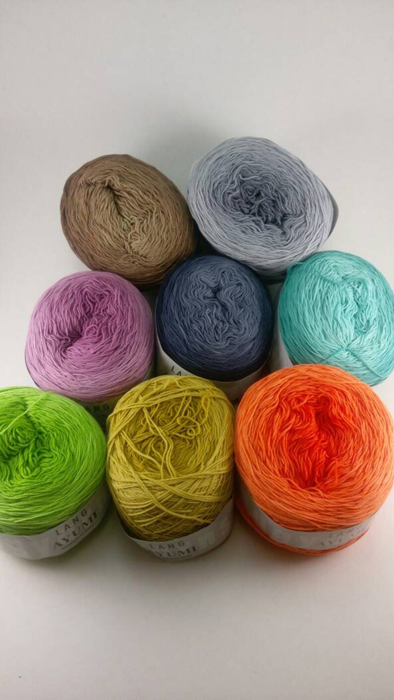 Lang Yarns Ayumi Lace Weight Mustard Gold Yellow Gradient Yarn