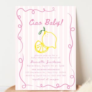 Ciao Baby Shower Invite Ciao Bambino Baby Shower Invitation Template Italian Themed Baby Shower Italian Baby Shower Ciao Baby Invite
