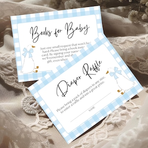 Invitation baby shower Silly Goose sur le thème de l'oie, invitations pour baby shower, livres pour couche-culotte tombola, ensemble de baby shower Boy Goose