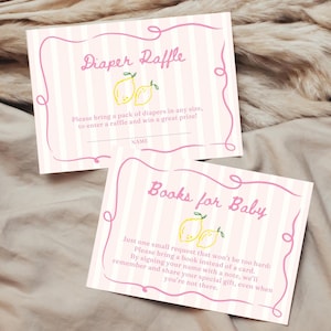 Ciao babyshower boeken voor baby kaart Italiaanse thema babyshower luier loterij kaart Ciao bambina uitnodiging sjabloon citroen babyboek verzoek kaart