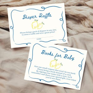 Ciao babyshower boeken voor baby kaart Italiaanse thema babyshower luier loterij kaart Ciao bambina uitnodiging sjabloon citroen babyboek verzoek kaart