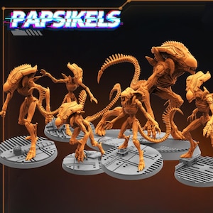 Xeno Elite Preatorian Variant 1-6 av Papsikels, Miniatyr för Bordspel, Brädspel och RPG