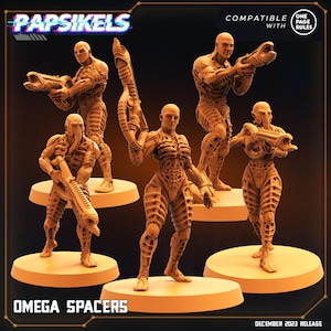 Omega Spacers (Engineers) Variant 1-5 av Papsikels, Miniatyr för Bordspel, Brädspel och RPG
