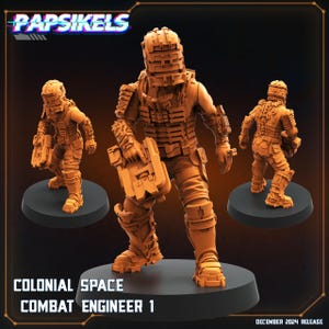 Colonial Space Combat Engineers Variant 1-12 av Papsikels, Miniatyr för Bordspel, Brädspel och RPG
