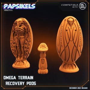 Omega Terrain Recovery Pods (Engineers) Variant 1-2 av Papsikels, Miniatyr för Bordspel, Brädspel och RPG