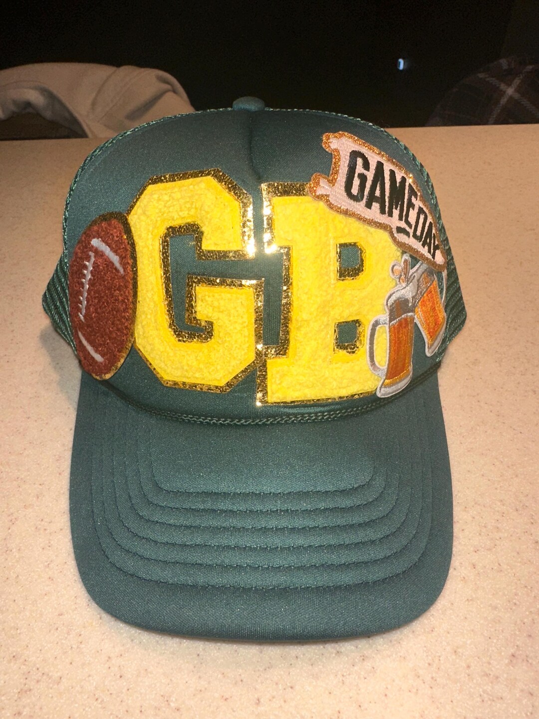 Green Bay Packer Football Hat - Etsy