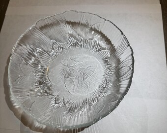Bol para cereales Arcoroc France Canterbury Crocus ClearGlass con diseño floral de 6 1/4" - Cada juego contiene 2