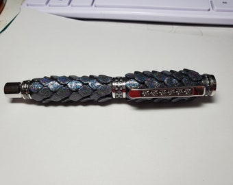 Jr Emporor Rollerball Rhodium and Black Titanium 3D Dragon Scales Emperor