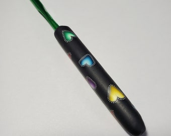 Boye I Crochet Hook Hearts Ergonomic Handle Polymer Clay