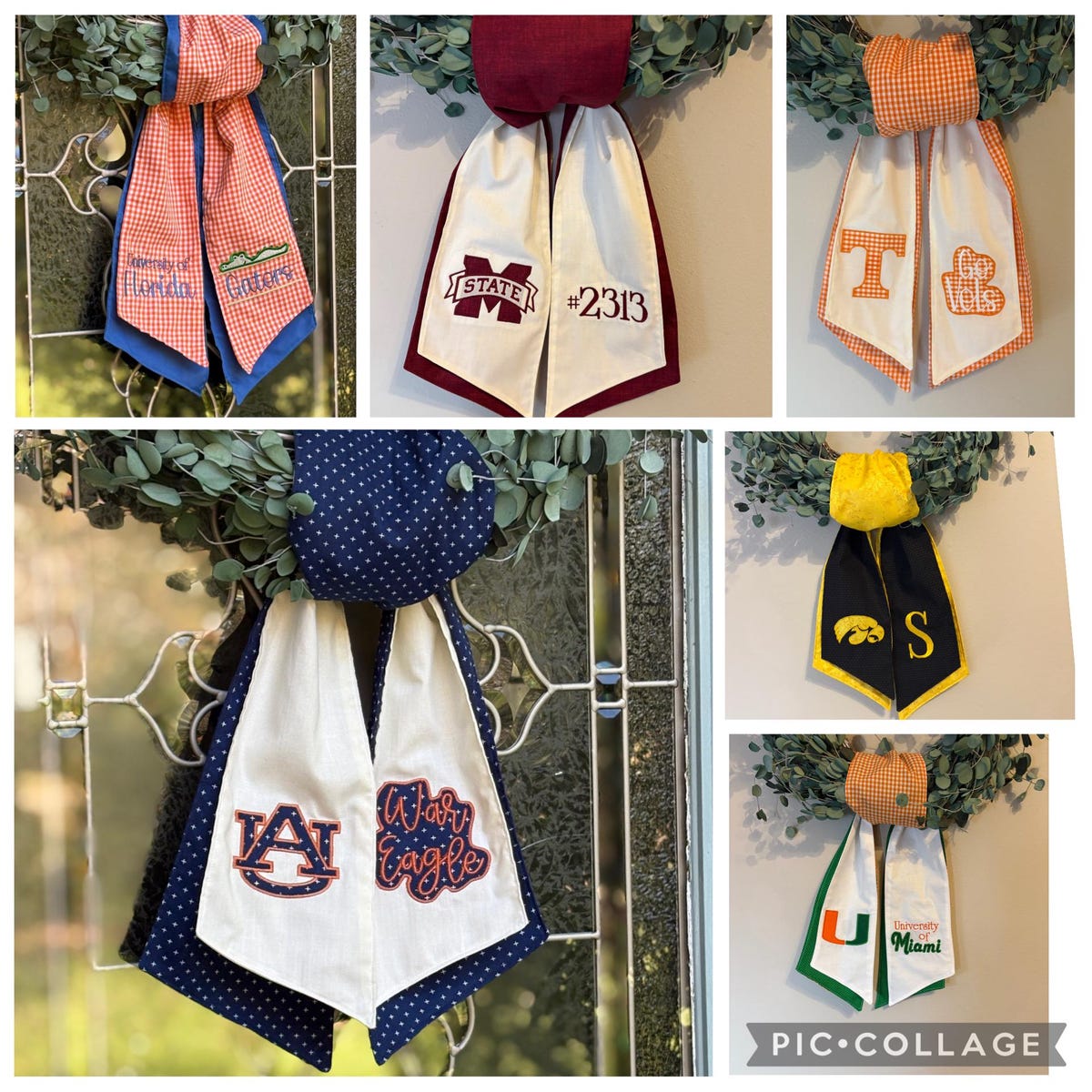 Layered Team Wreath Sash