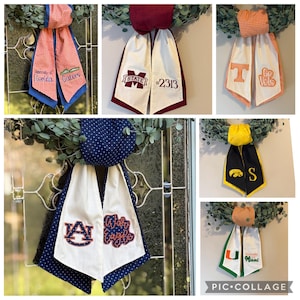 Custom Layered Team Wreath Sash