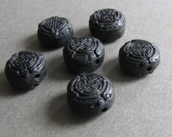 ONE Black Cinnabar Bead - 13mm