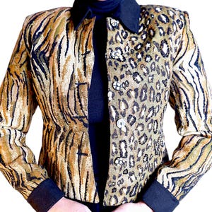 1980s/90s Deadstock Jacobson&#39;s Detroit Animal Print Jacket – Original Tags XS/S