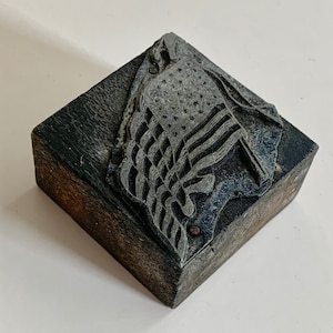 Vintage American Flag Stamp, Advertising, Newspaper