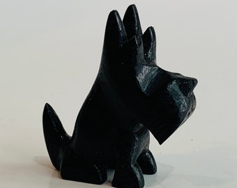 Vintage Scottie Dog, Carved Wood