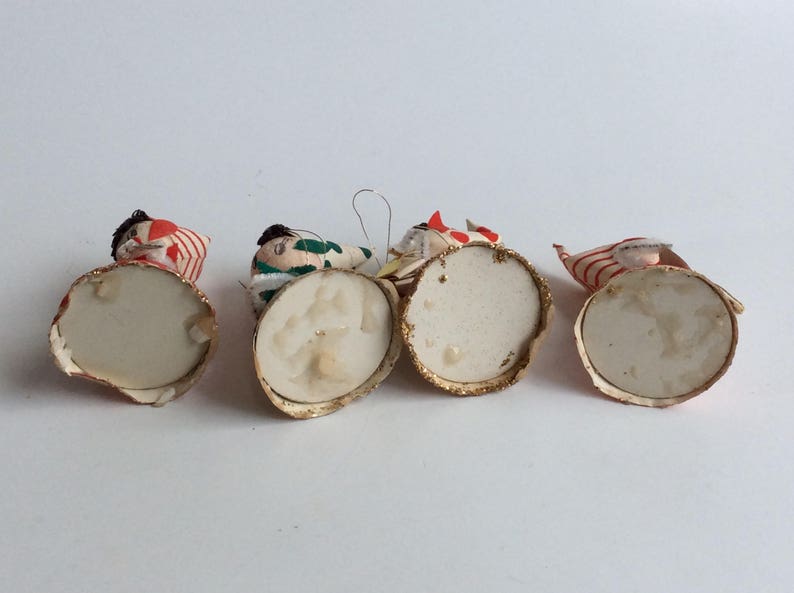 Vintage Collection of Paper Christmas Ornaments made in Japan