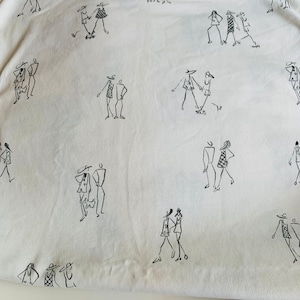 Vintage Lorber Industries of California, Stick Figures, Fabric