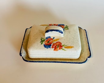 Vintage Villeroy and Boch Covered Dish, Floral Design