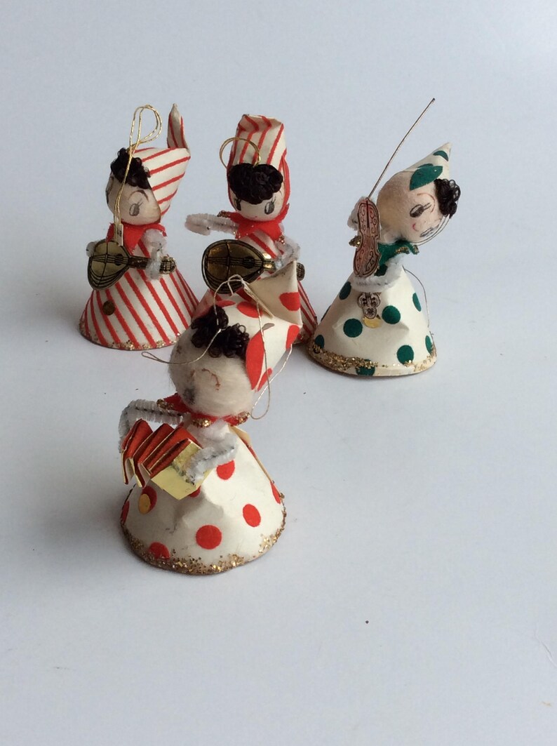 Vintage Collection of Paper Christmas Ornaments made in Japan