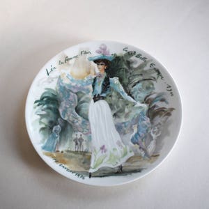 Vintage Collector Plate, LEA the Woman Flower of the Beautiful Era, French