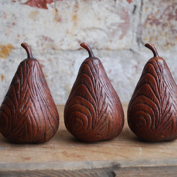 Vintage Set of Faux Bois Pears- SALE!