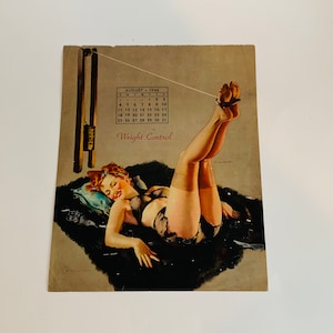 Vintage Gil Elvgren Original Calendar Page (1946) Pin-Up Girl