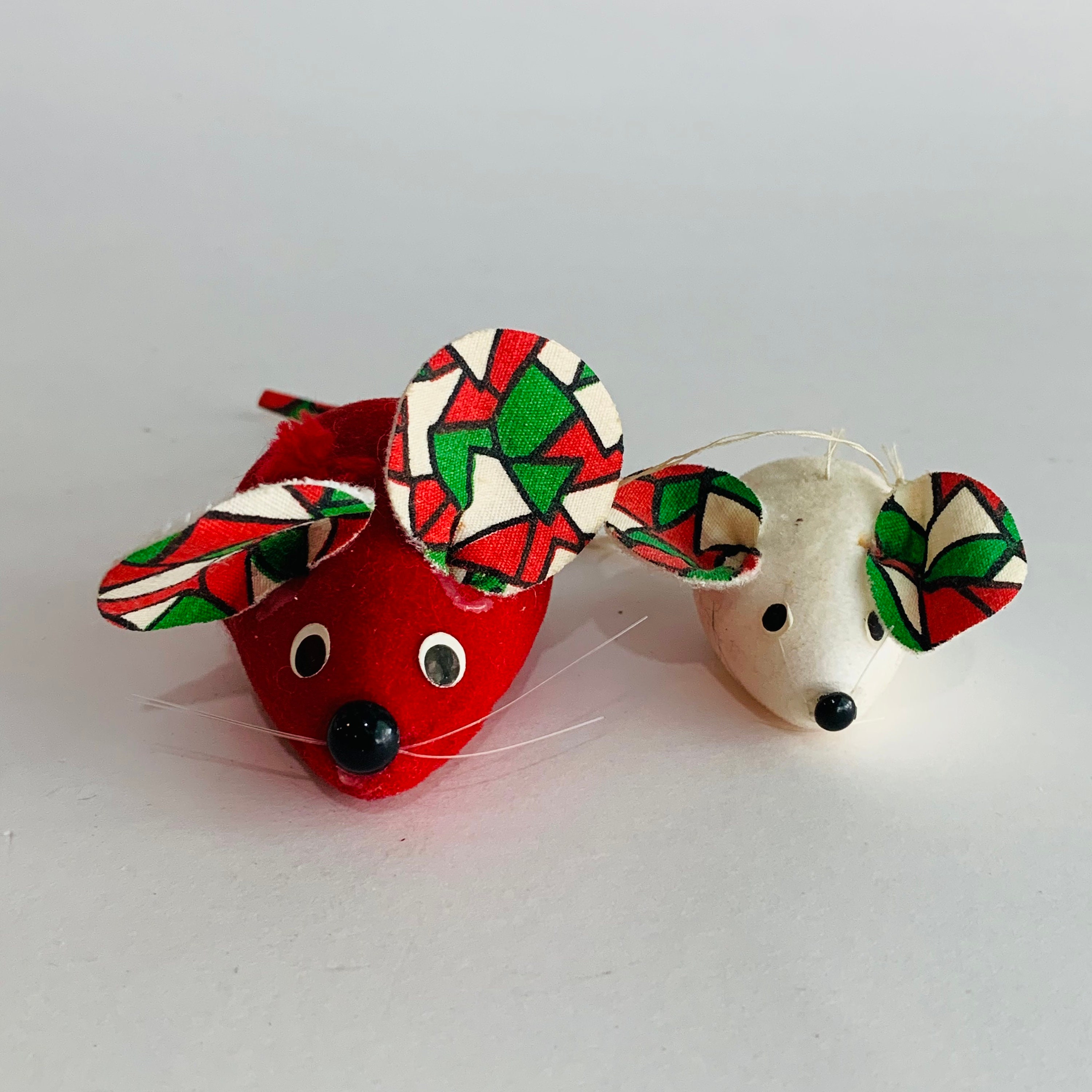Vintage Pair of Christmas Mice Ornaments Etsy UK