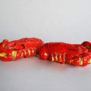 Vintage Lobster Salt and Pepper Shakers Japan