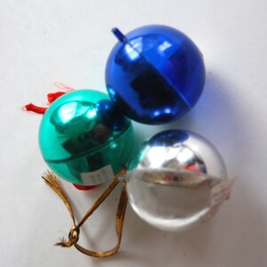 Vintage Christmas Ornaments Made in Denmark, Plastic Fantastic