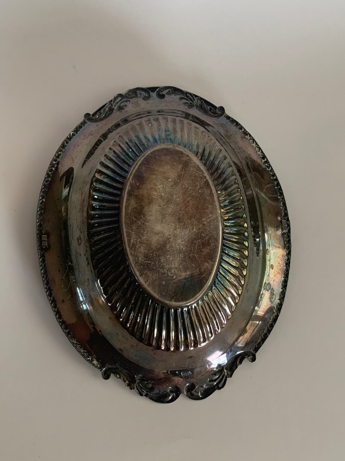 Vintage Silver Metal Basket With Handle Made in England Etsy