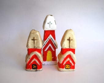 Vintage Christmas Church Candles