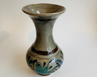 Vintage Tonala Pottery Vase Bird Mexican Folk Art Studio Art - Etsy