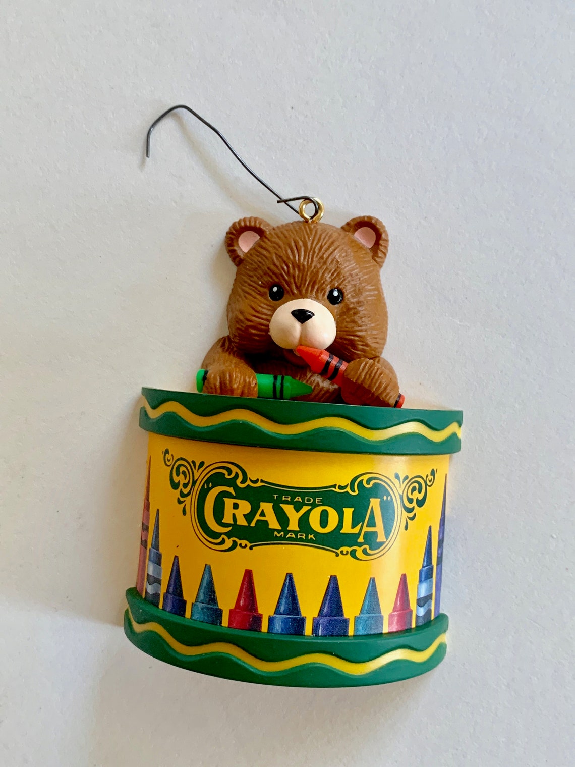 Vintage Crayola Teddy Bear Ornament Binney & Smith Etsy
