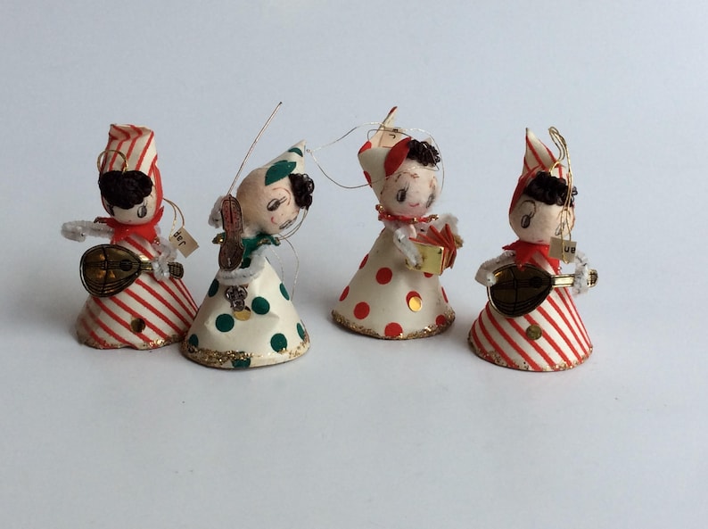 Vintage Collection of Paper Christmas Ornaments made in Japan