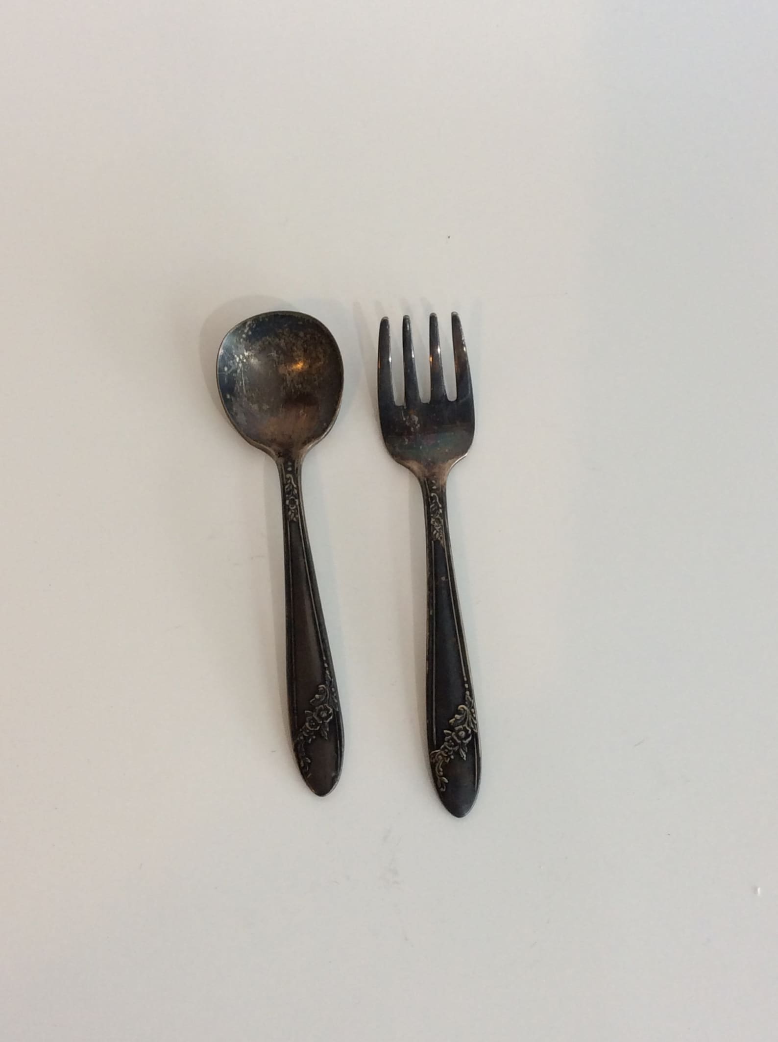 Vintage Baby Spoon and Fork Set Oneida Community Etsy