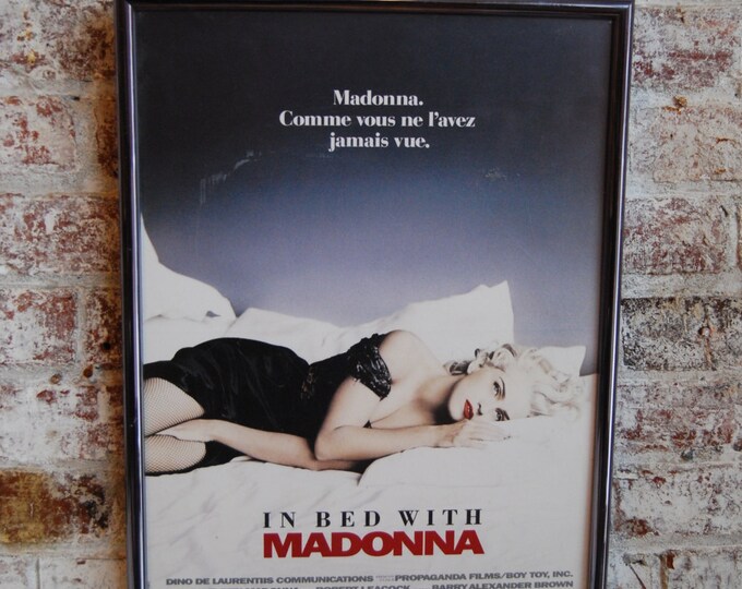 Vintage French Madonna Poster, in Bed With Madonna, Truth or Dare Etsy