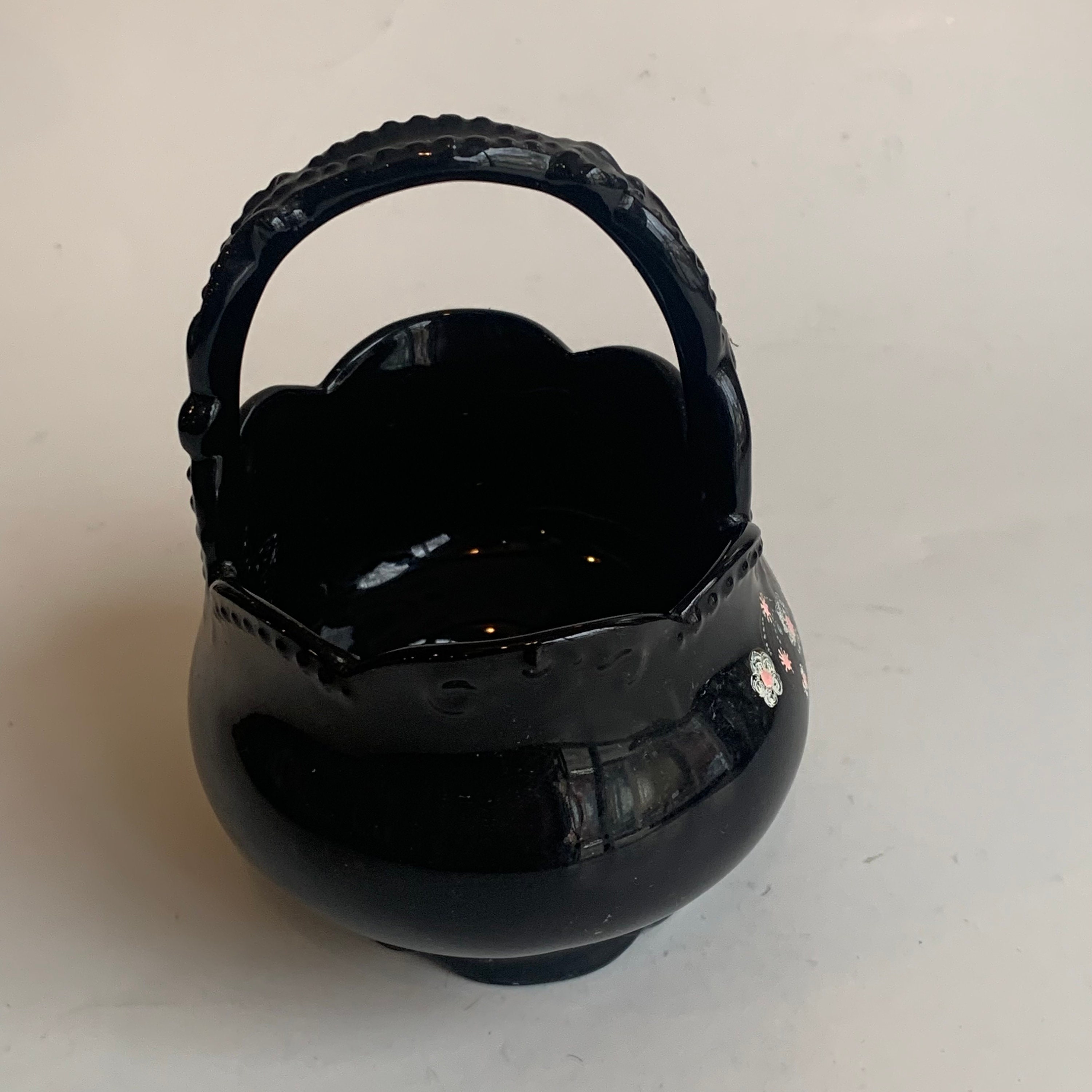フェントン　ミニバスケット　アメリカ　ヴィンテージ　アンティーク Fenton glass basket - Etsy 日本