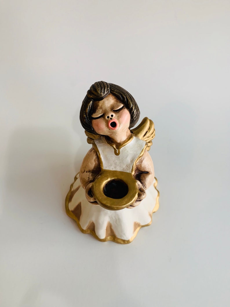 Vintage Singing Angel Candle Holder Etsy