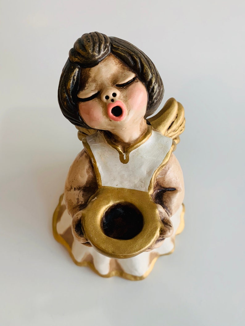Vintage Singing Angel Candle Holder Etsy