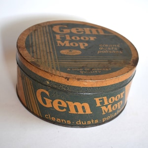 Vintage Gem Floor Mop Tin