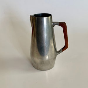 Vintage Royal Holland Pewter Pitcher with Wooden Handle