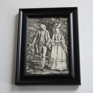 Vintage Framed Image, Victorian Couple