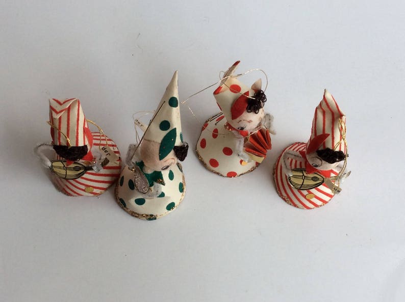 Vintage Collection of Paper Christmas Ornaments made in Japan