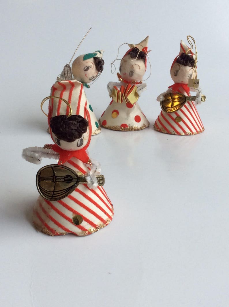 Vintage Collection of Paper Christmas Ornaments made in Japan