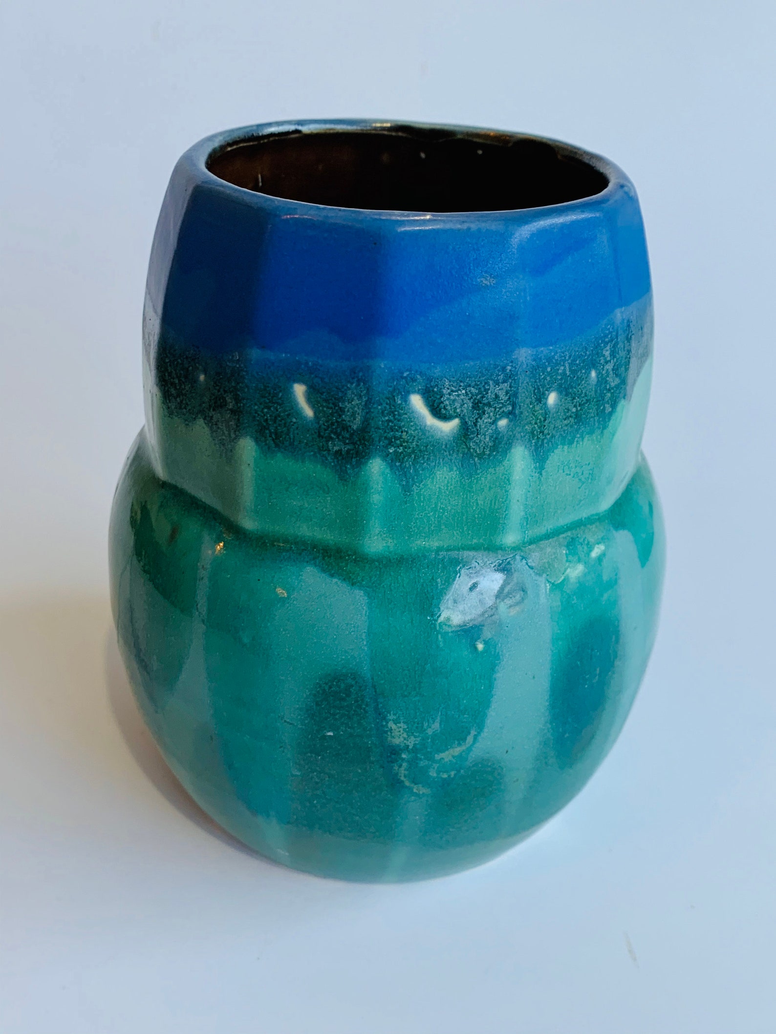 Vintage Vase Made in Japan Sea Colors in Blue and Greens Etsy