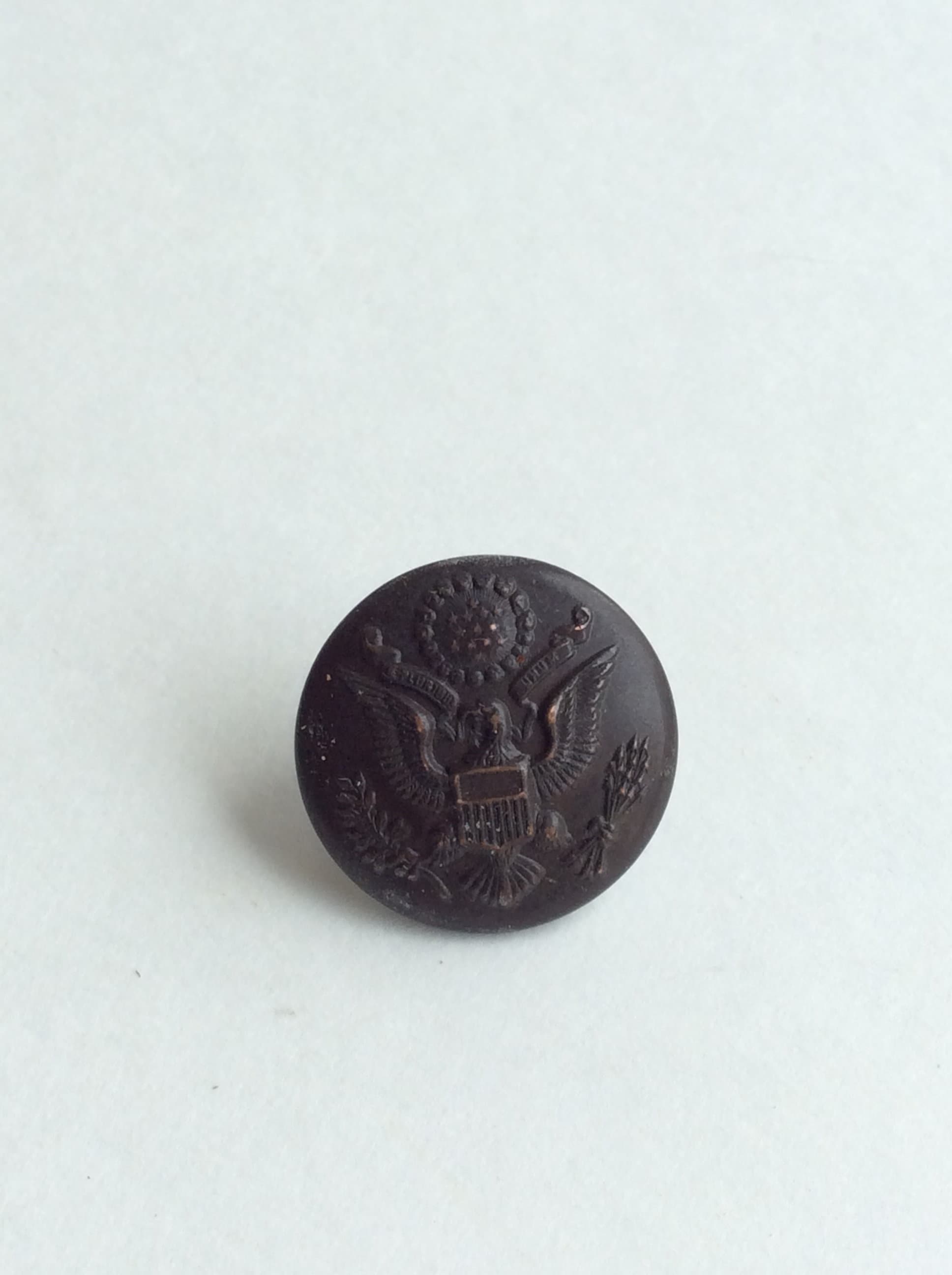 082051 1945年 40s SIGMUND EISNER co Vintage WWI USA Army Great Seal Uniform Button by Sigmund
